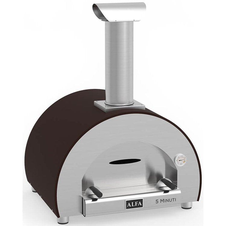 Alfa 5 MINUTI 23-Inch Outdoor Countertop Wood-Fired Pizza Oven - Copper