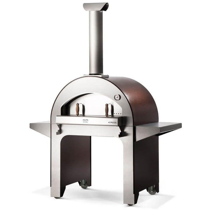 Alfa FX4PIZ-LRAM 4 Pizze 31-Inch Wood-Fired Pizza Oven on Base