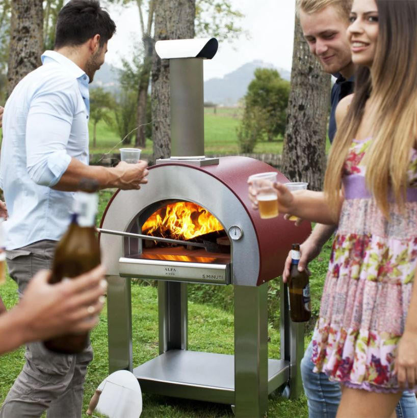 Alfa 5 Minuti 23-Inch Outdoor Wood-Fired Pizza Oven - Copper - FX5MIN-LRAM - Freestanding